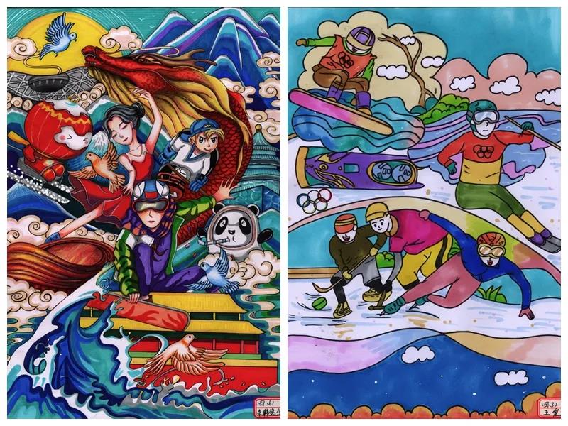 “童画冬奥 逐梦未来”为主题的儿童画-图8