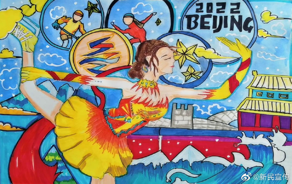 我为冬奥会加油绘画作品-图5