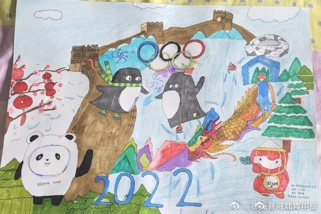 绘画迎冬奥 一起向未来 小学生冬奥会主题绘画-图1