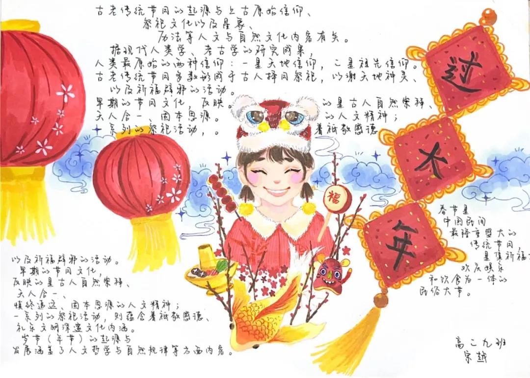 欢度春节2022手抄报简单-图2