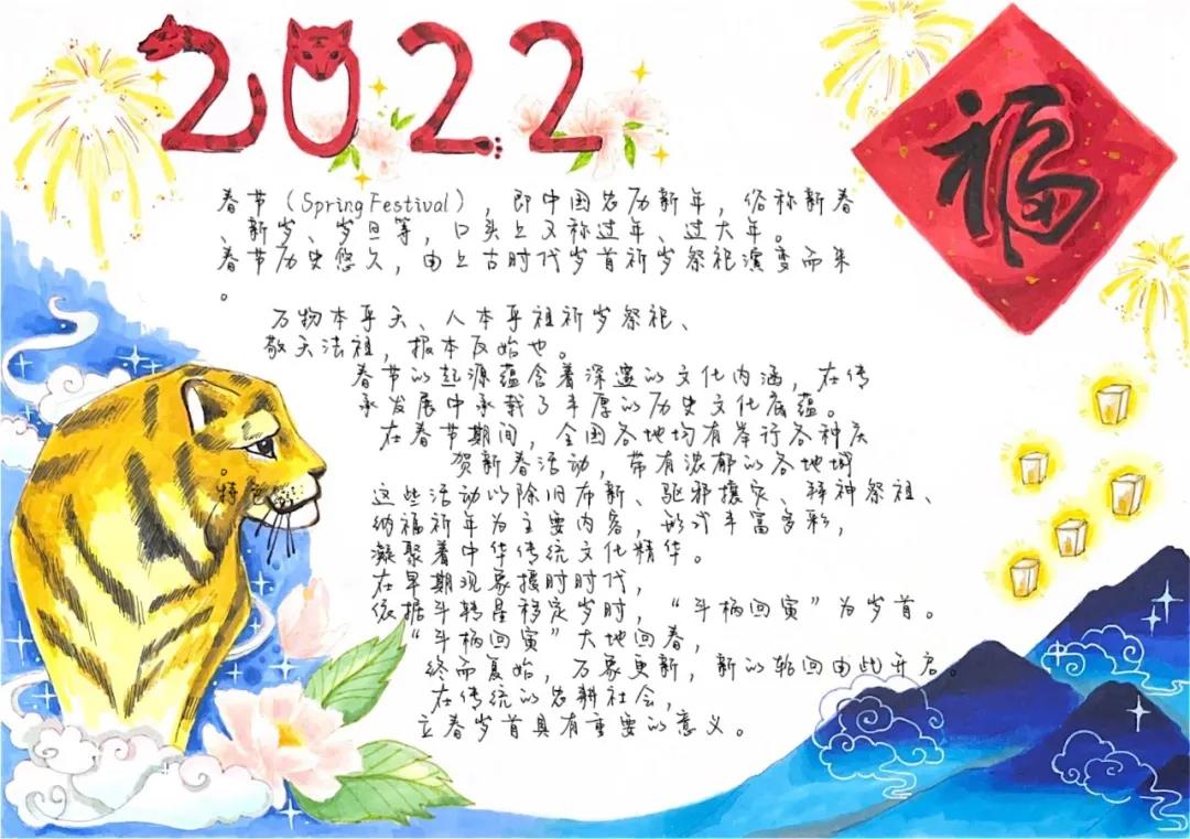 2022虎年春节手抄报怎么画-图2