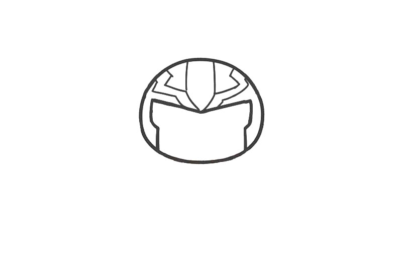 复联雷神简笔画画法步骤-图2