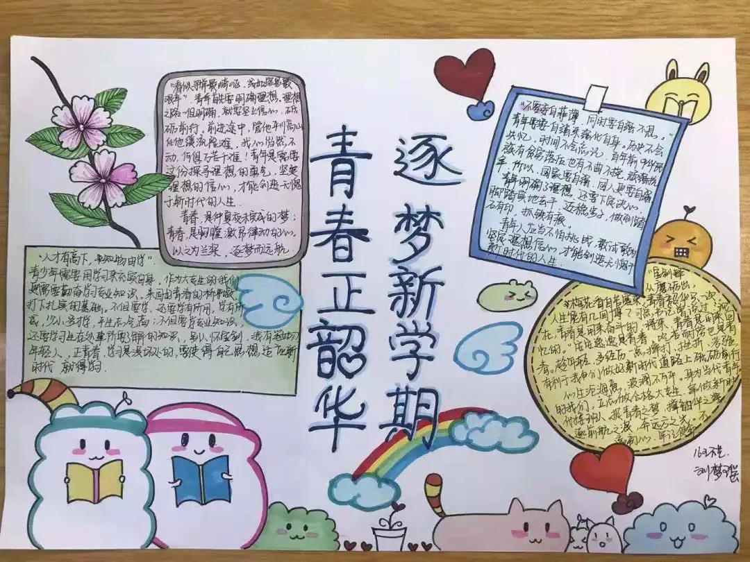小学开学啦手抄报怎么画