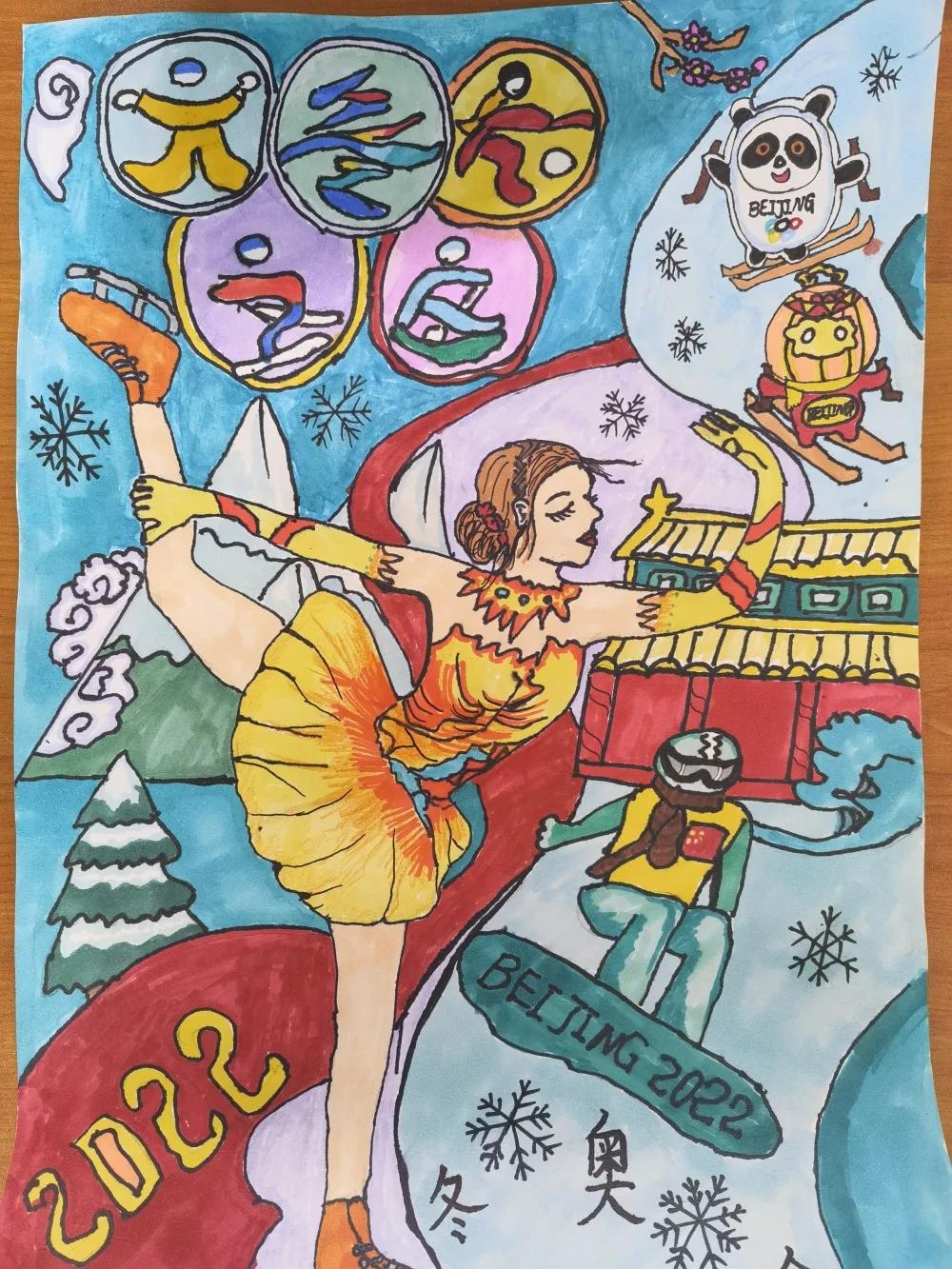 激情冬奥绘画欣赏