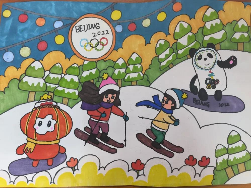 北京冬奥绘画比赛作品-图2