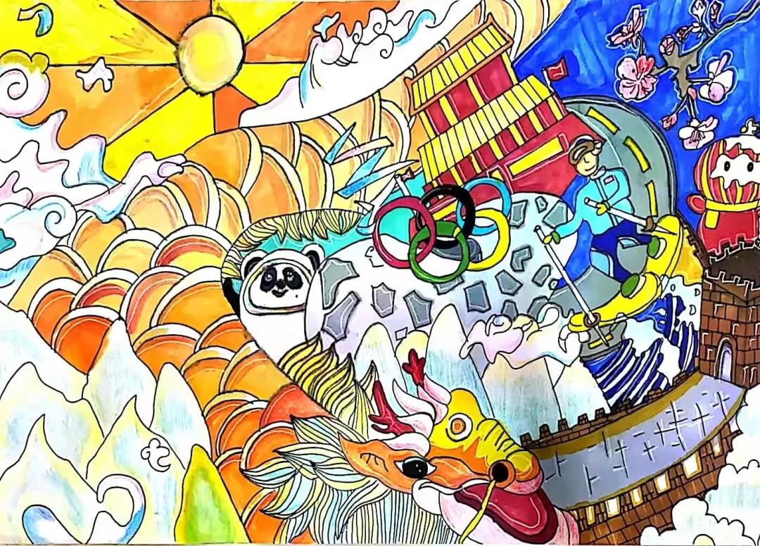 北京冬奥绘画比赛作品-图4