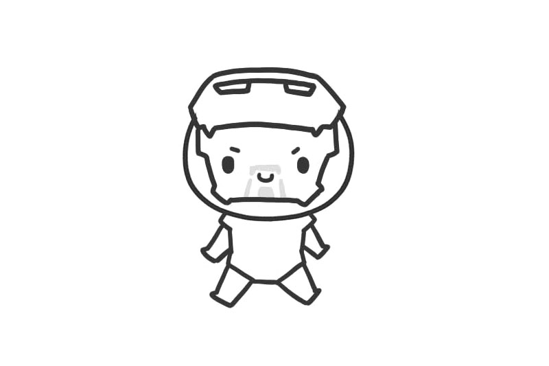 复联钢铁侠简笔画教程-图5