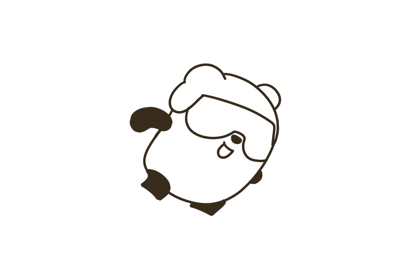 冰墩墩版冬奥会项目高山滑雪简笔画教程-图2