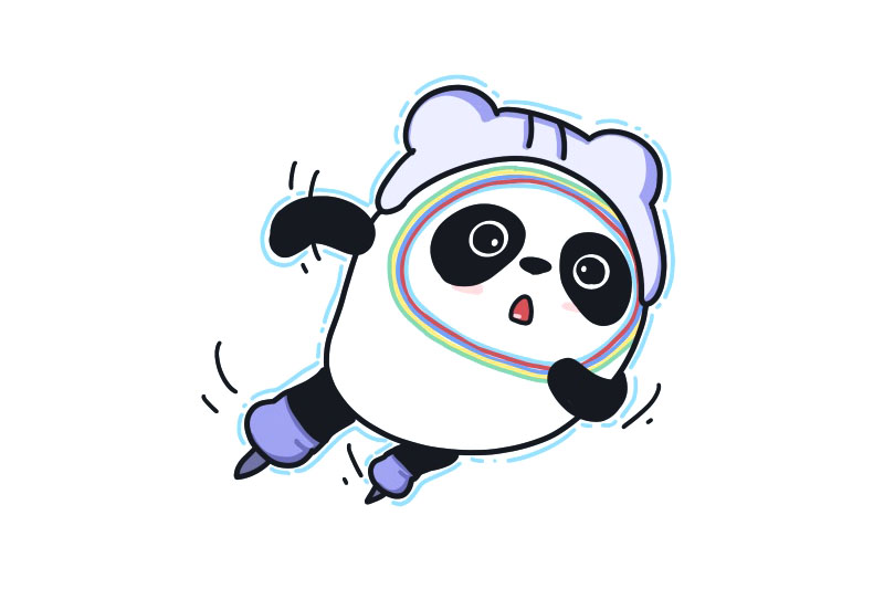 冰墩墩版冬奥会项目短道速滑简笔画教程