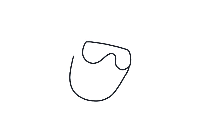 冰墩墩版冬奥会项目跳台滑雪简笔画教程-图1