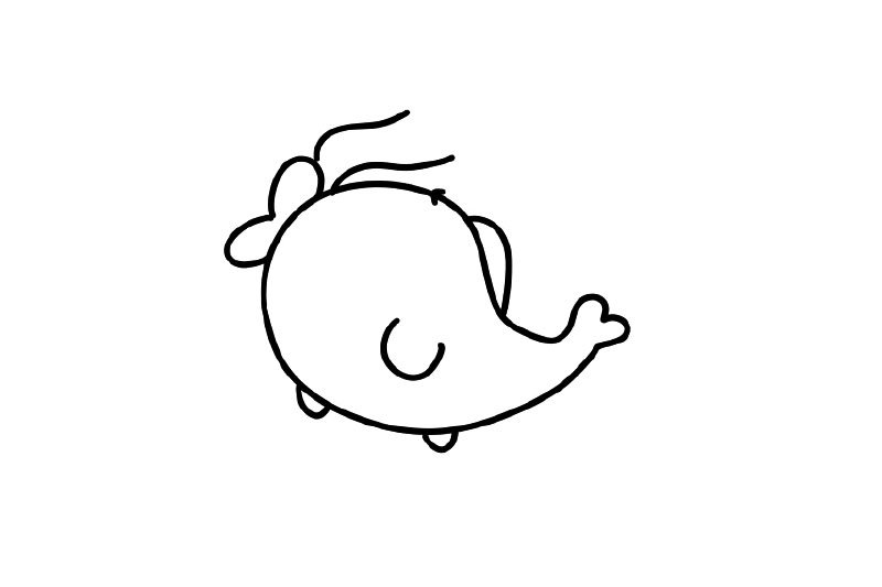 可爱的新年简笔画 鲤鱼简笔画教程-图3