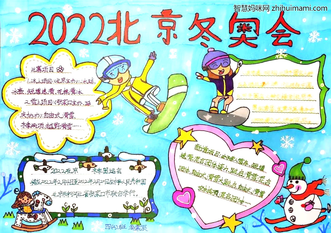 “相约冬奥 共迎未来”主题手抄报（9张）-图2