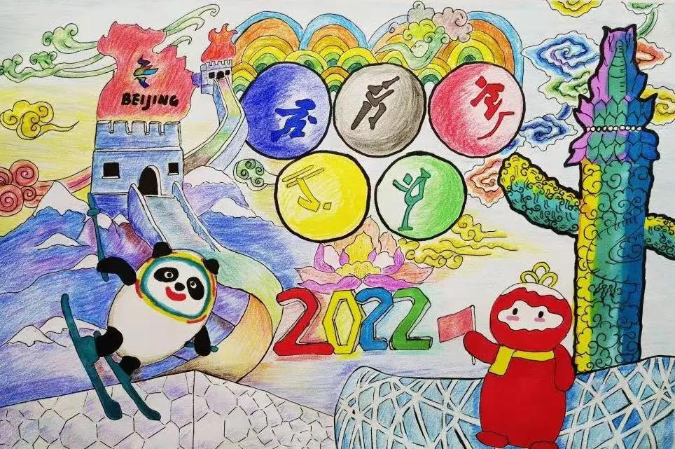 7张童心绘冬奥主题儿童绘画-图6