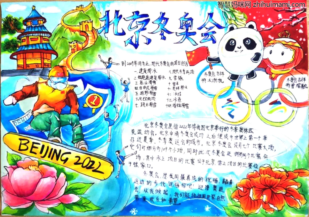 2022冬奥会手抄报简单又漂亮（9张）-图3