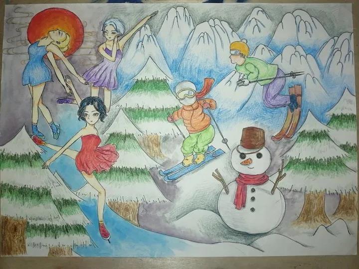 2022冬奥会主题绘画图片-图4