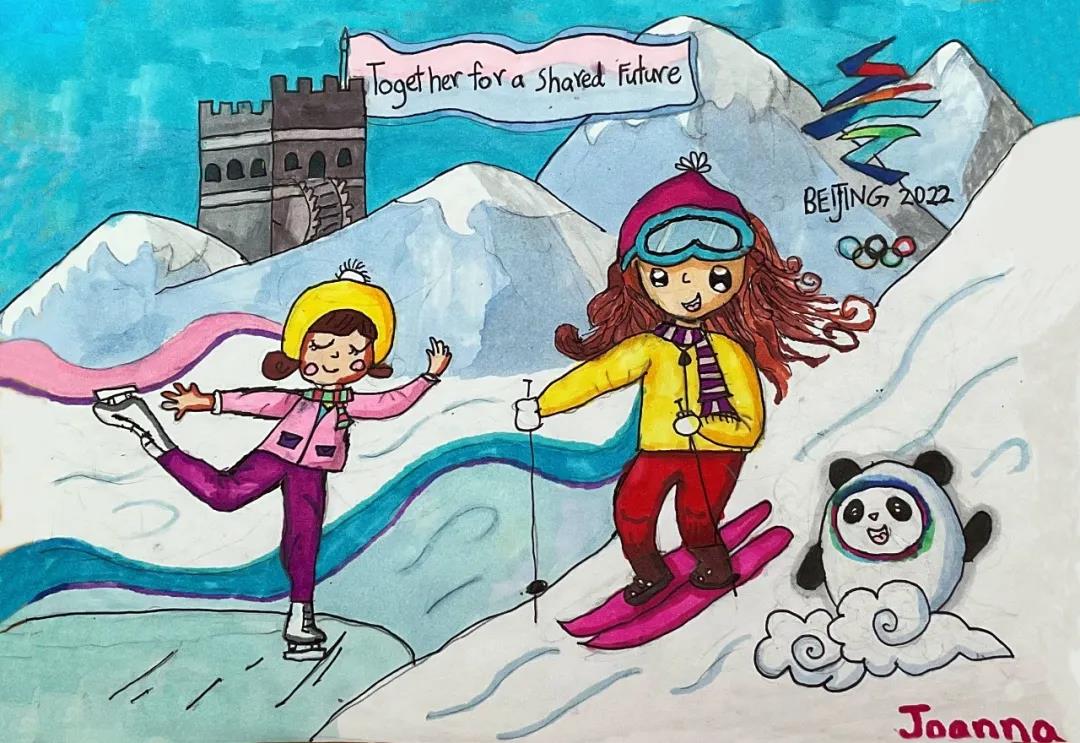 5张漂亮的冬奥会绘画图片-图3