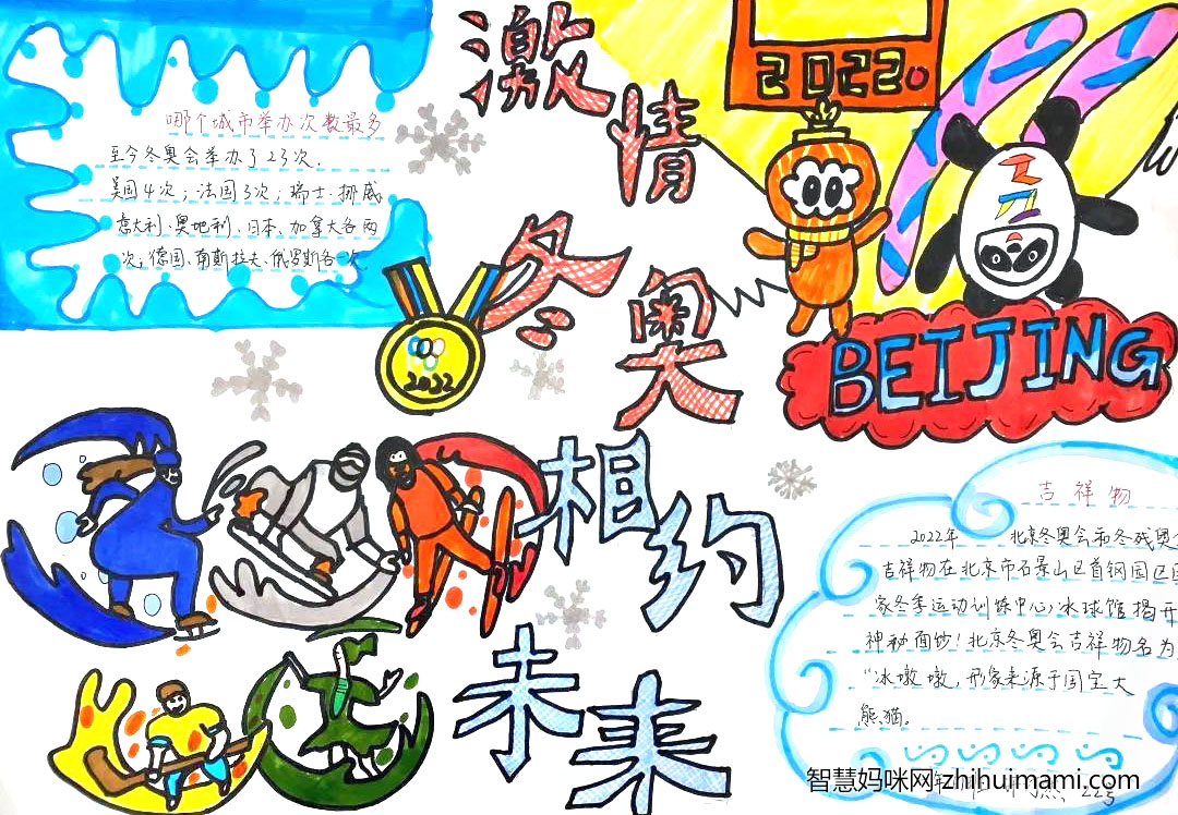 9张关于北京冬奥会的手抄报-图2