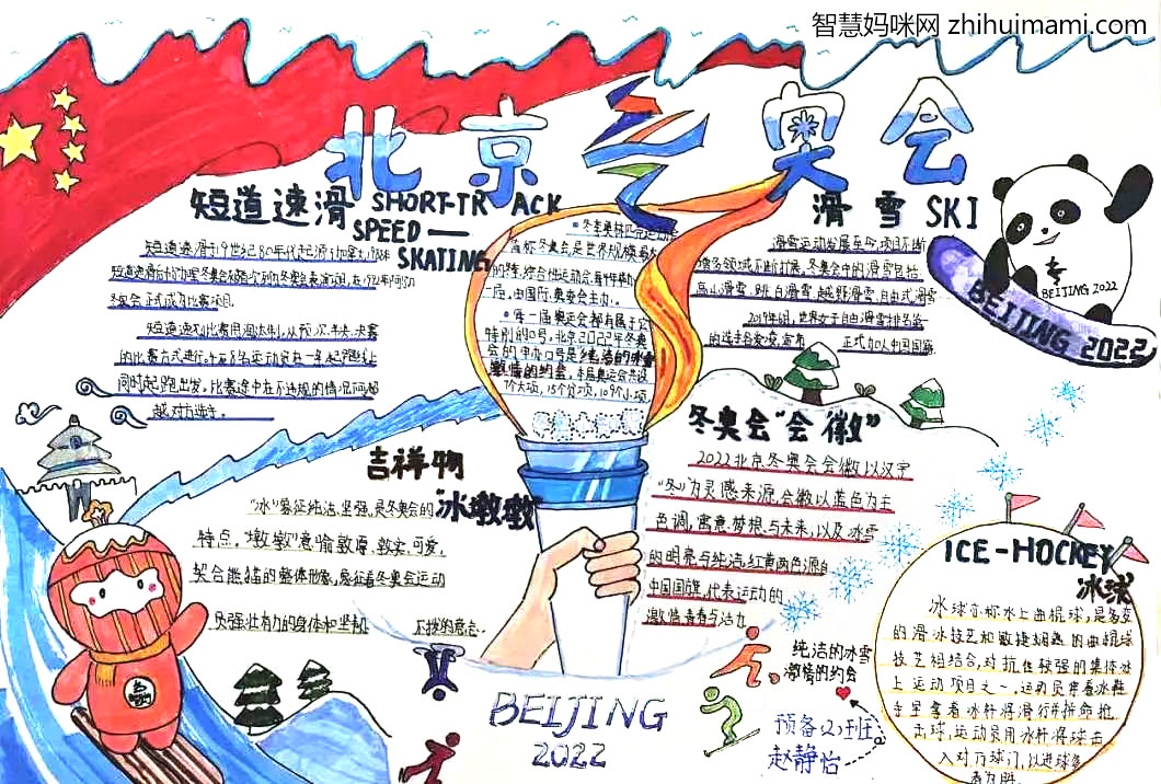 9张关于北京冬奥会的手抄报-图4