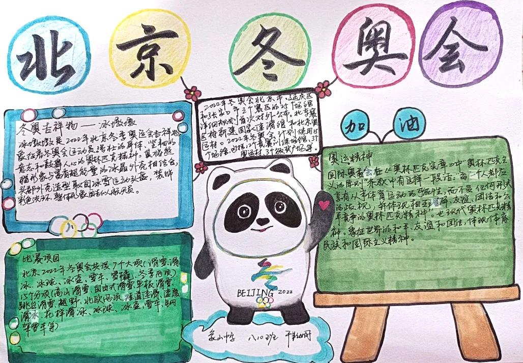 9张关于北京冬奥会的手抄报-图9