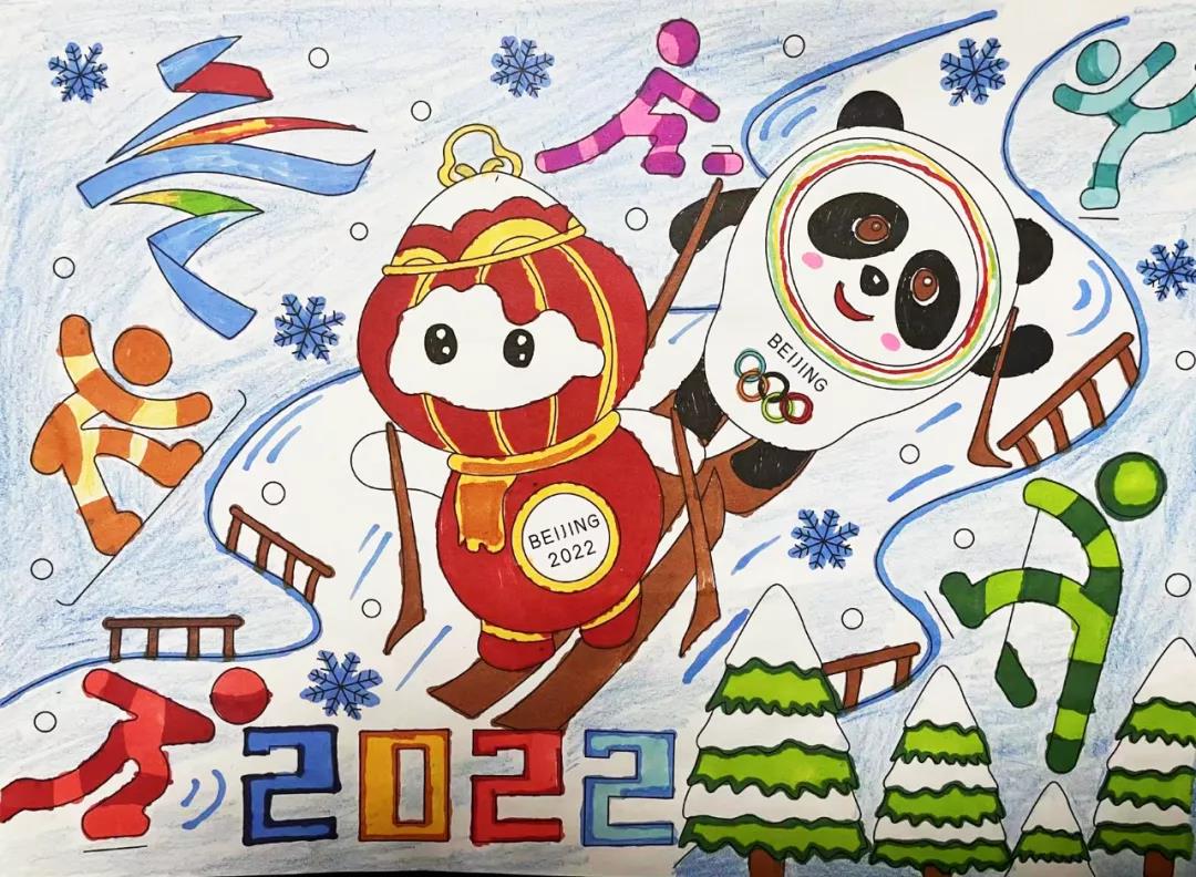“冰雪冬奥梦，一起向未来”画画图片-图2