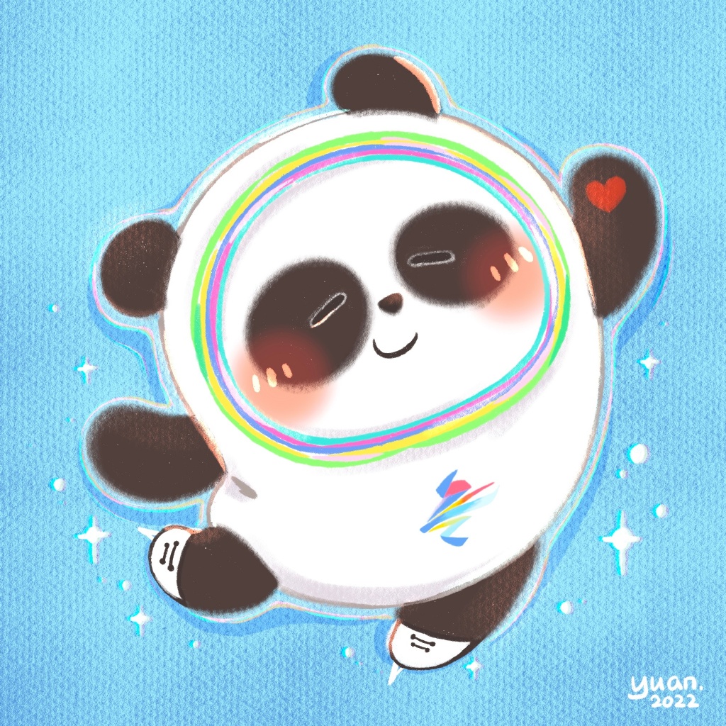 可爱冰墩墩头像简笔画-图2