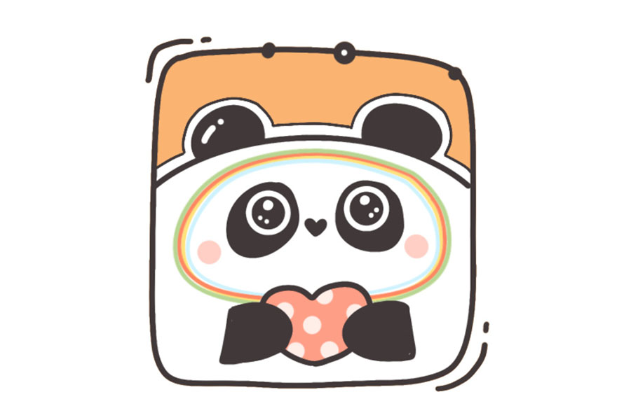 可爱冰墩墩的九宫格自拍照-图7