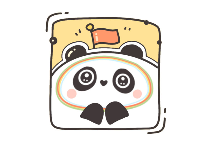 可爱冰墩墩的九宫格自拍照-图8