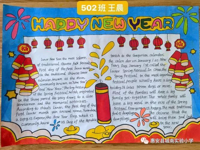 “Happy New Year”主题英语手抄报（13张）-图1