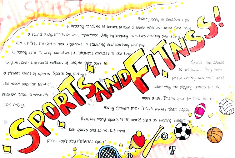 运动与健康主题英语手抄报一等奖（6张）-图6