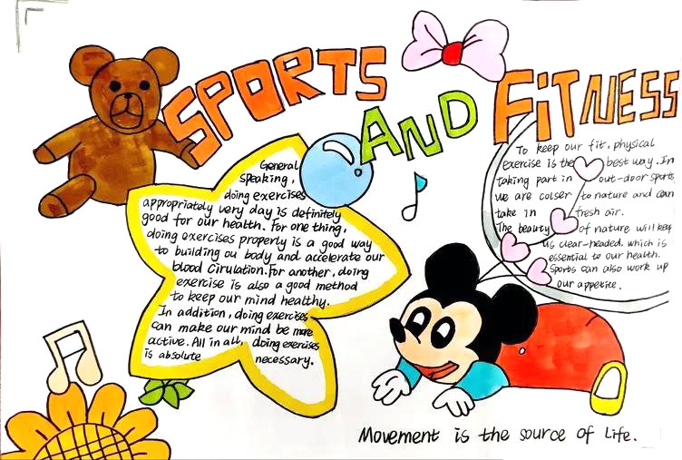 “Sports and Fitness”主题英语手抄报（10张）-图4