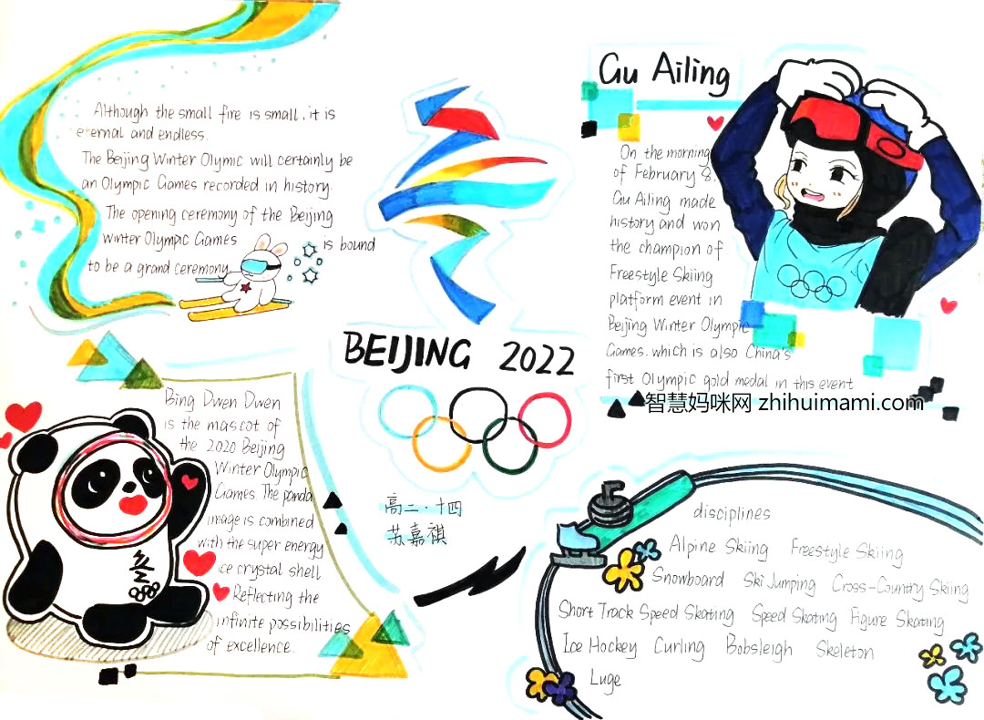 2022北京冬奥会英语手抄报绘画（10张）-图2