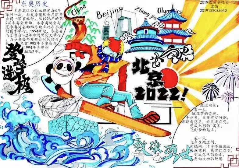 “冬奥共精彩，一起向未来”主题手抄报-图4