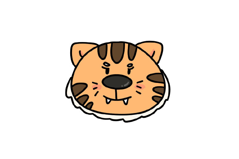 虎年简笔画 可爱老虎怎么画