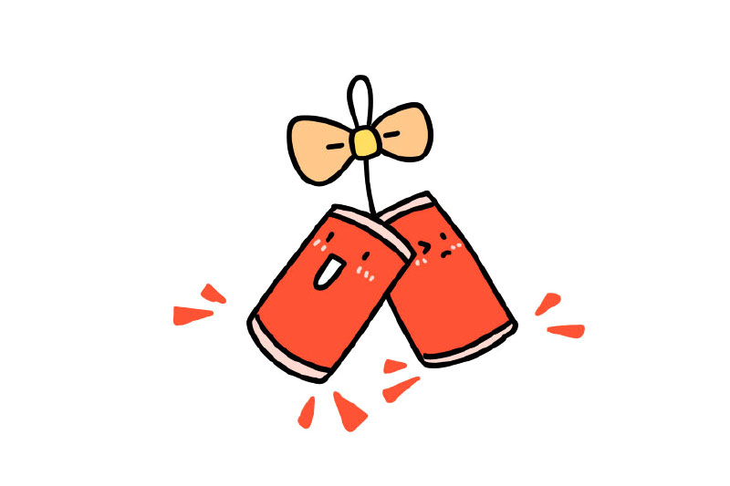 可爱的新年简笔画 爆竹怎么画