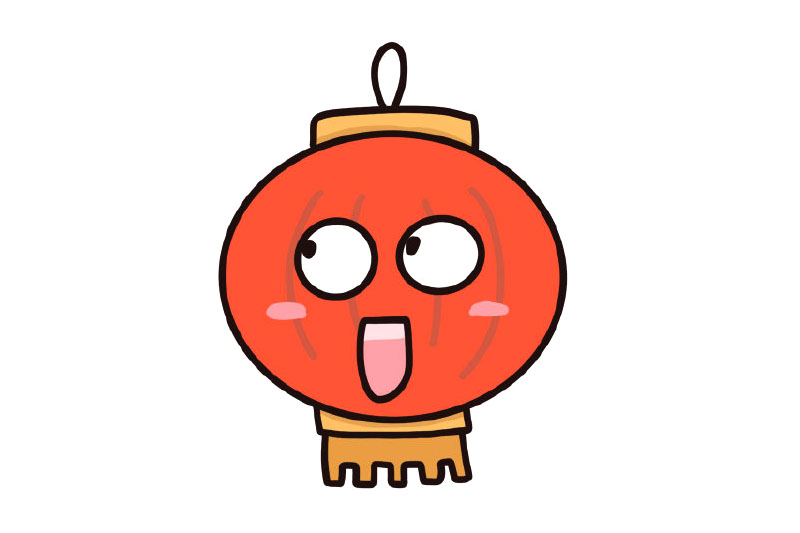 可爱的新年简笔画 简单卡通灯笼怎么画