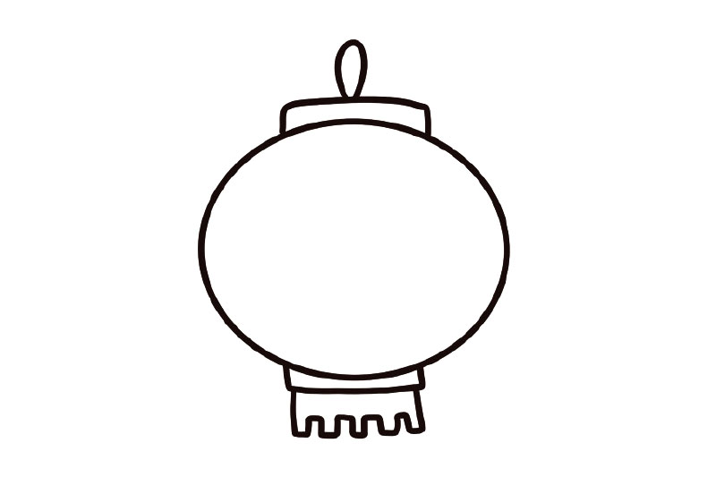 可爱的新年简笔画 简单卡通灯笼怎么画-图3