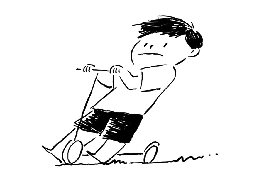 小男孩和滑板车简笔画图片-图4