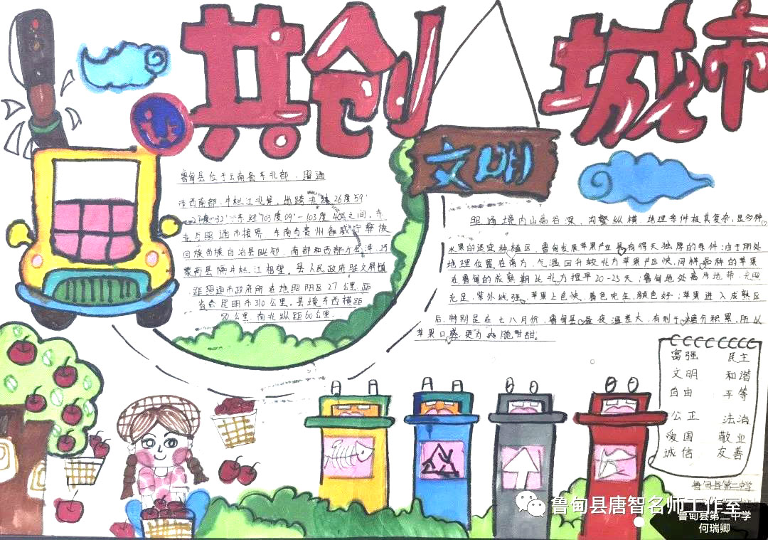 创建文明城市主题手抄报（11张）-图11