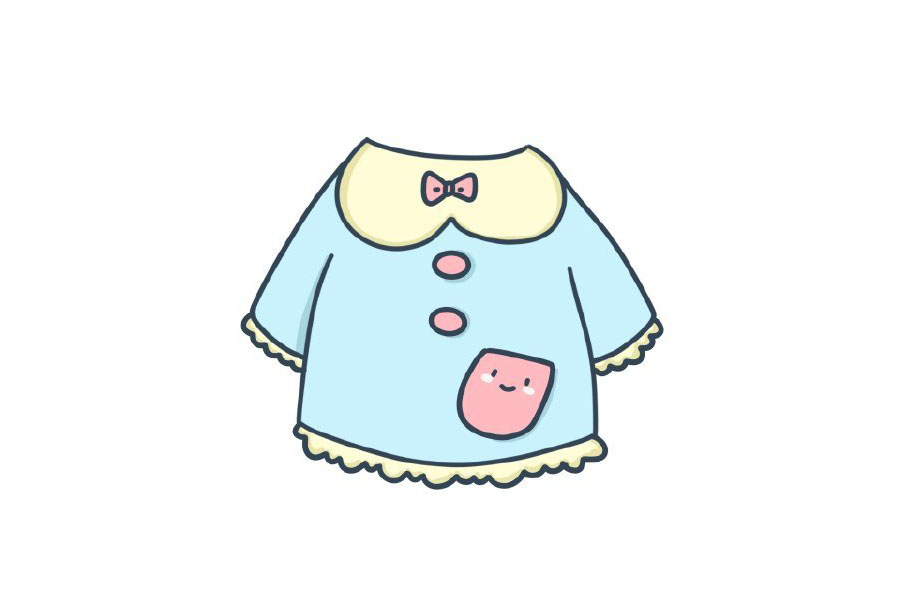 可爱宝宝衣简笔画画法步骤