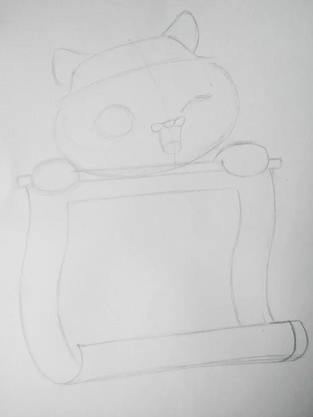 老虎为冬奥会加油儿童画教程-图1