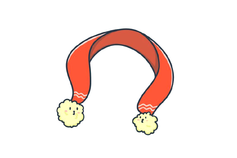 冬日主题简笔画 围巾怎么画