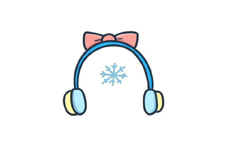 冬日主题简笔画 耳套怎么画