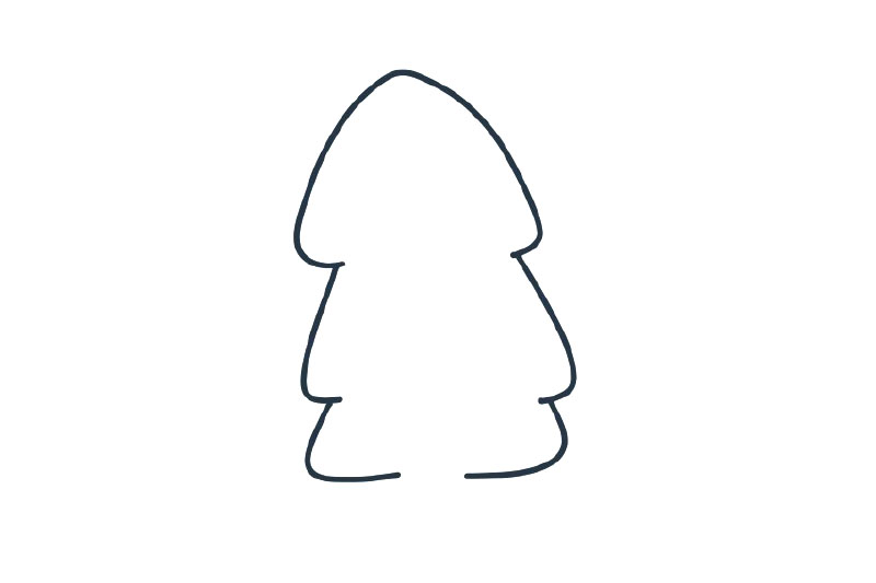 冬日主题简笔画 杉树怎么画-图3