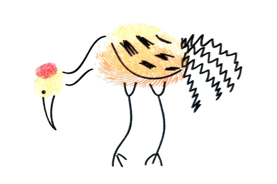 儿童指印画大全 丹顶鹤怎么画