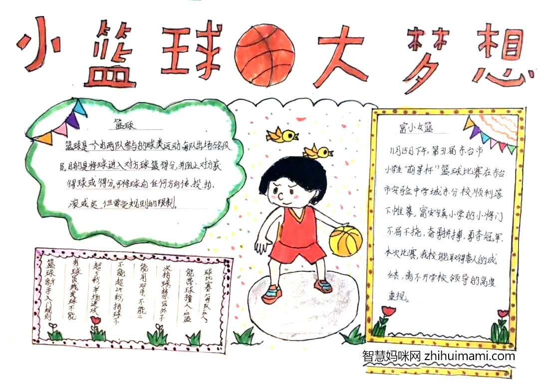 3张关于学习女篮精神的手抄报-图1