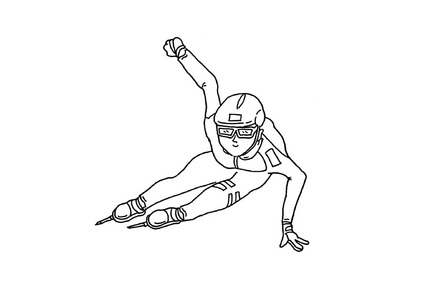 体育人物简笔画 2022冬奥体育项目简笔画-图3