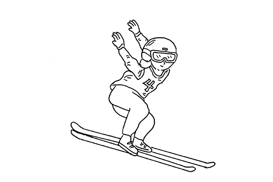 体育人物简笔画 2022冬奥体育项目简笔画-图4