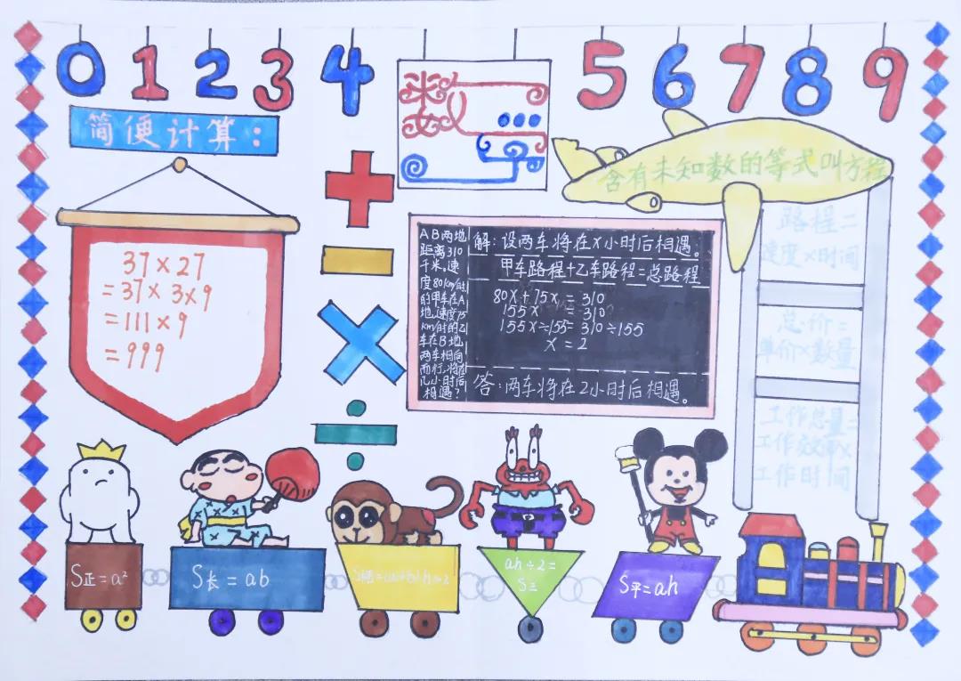 小学五年级数学乐园手抄报的画法