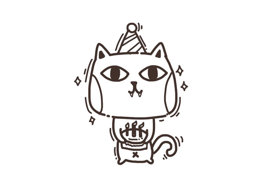 生日猫怎么画-图6