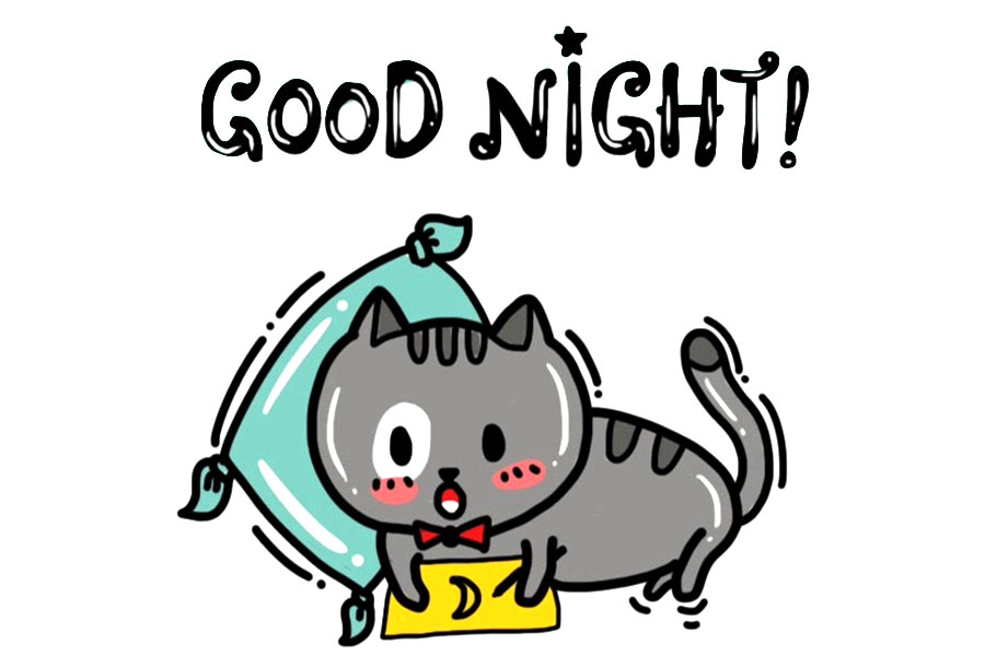 晚安猫怎么画